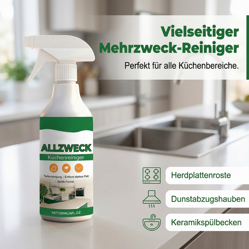 📢📢2+1 Gratis!! ⏰Multifunktionaler Küchenreiniger-Spray