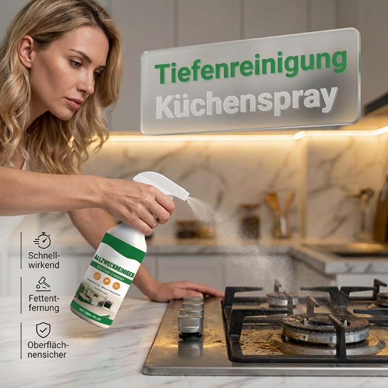 📢📢2+1 Gratis!! ⏰Multifunktionaler Küchenreiniger-Spray