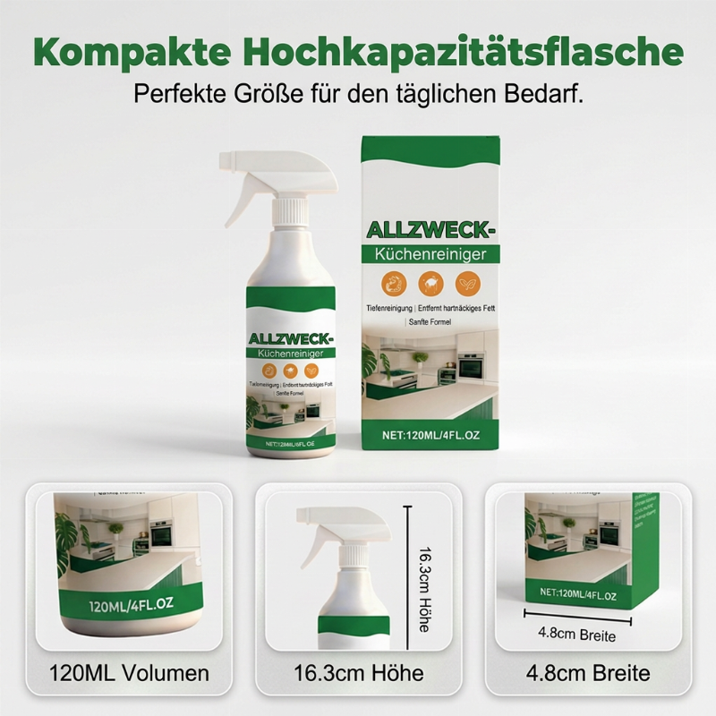 📢📢2+1 Gratis!! ⏰Multifunktionaler Küchenreiniger-Spray