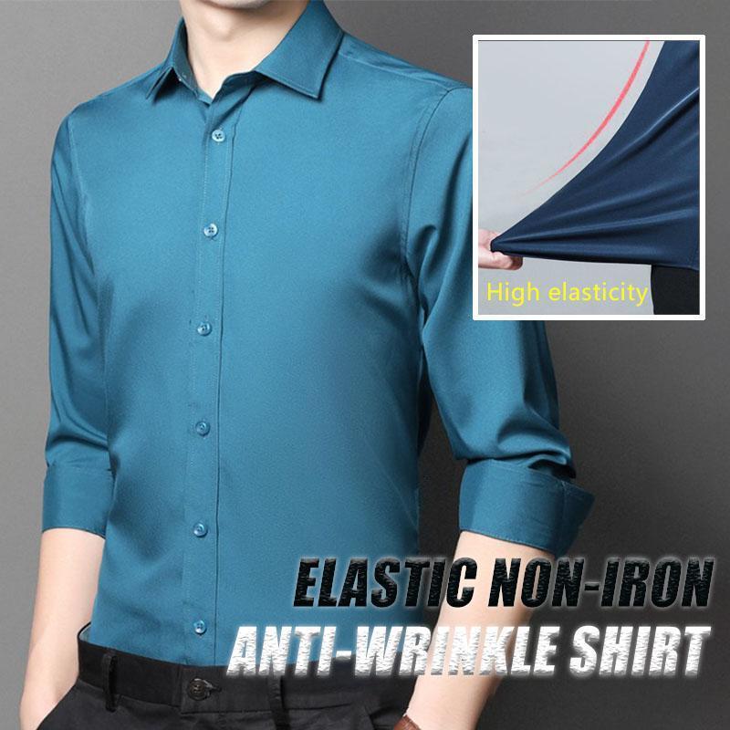 ✨（2 achetés, livraison gratuite）Chemise extensible non repassée et anti-froissement